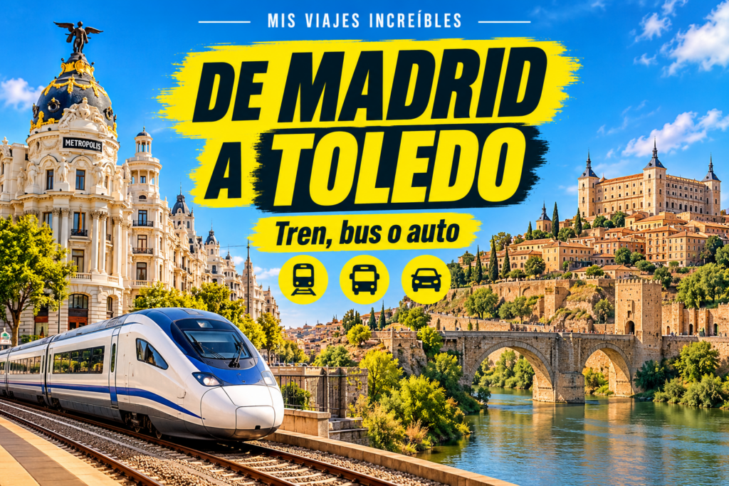 Cómo ir de Madrid a Toledo: tren, bus o auto (precios 2026)