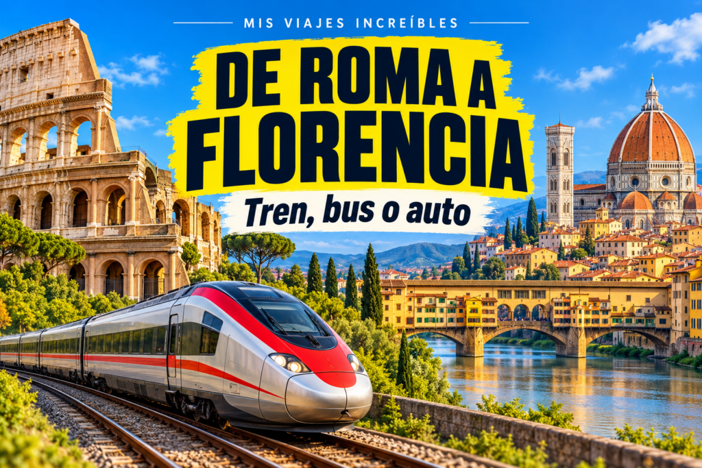 Cómo ir de Roma a Florencia: tren, bus o auto (precios 2026)